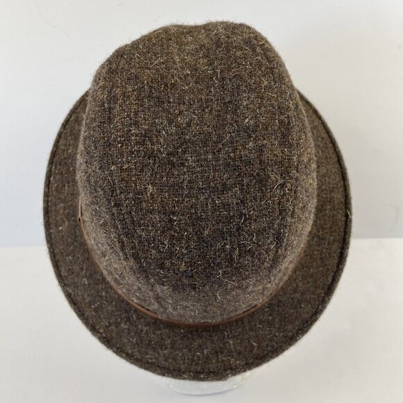 Mervyn’s Cambridge Classics Wool Tweed Walking Hat 7 1/8 Fedora Brown - Picture 4 of 9
